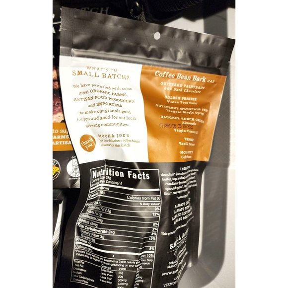 Simple & Delicious Small Batch Organics Coffee Bean Dark Granola Bars - Picture 2 of 8